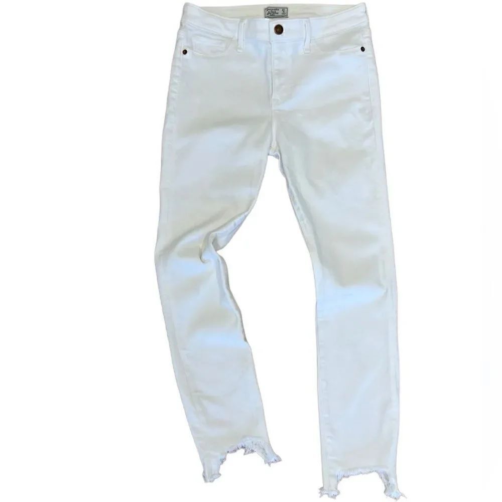 Abercrombie & Fitch Harper low rise ankle jeans white size 4/27